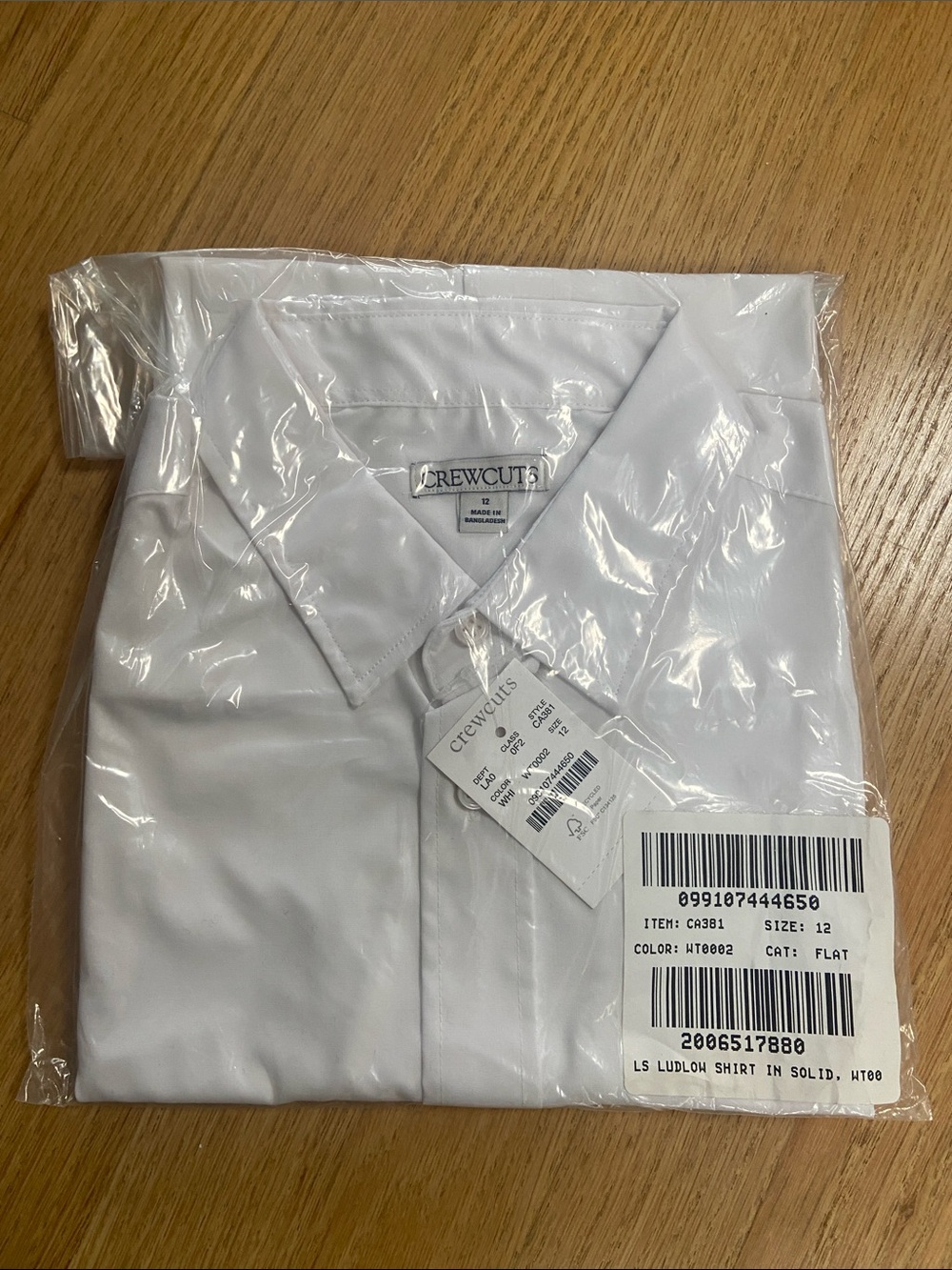 J CREW CREWCUTS White Shirt Ludlow 12 NEW NWT $69.50